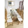 1.8m Reclaimed Teak Root Rectangular Block Dining Table with 8 Santos Chairs - 6